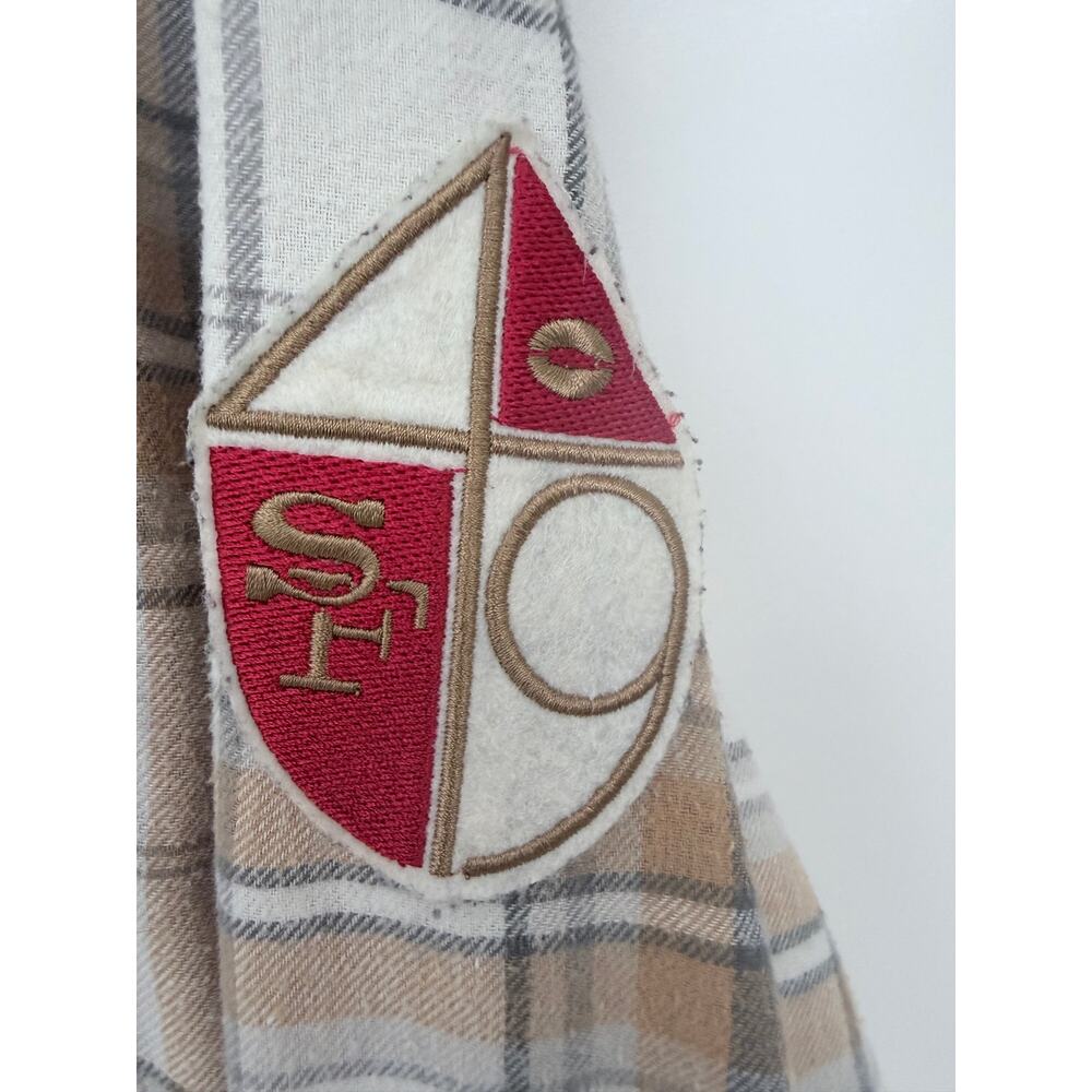 NFL San Francisco 49ers Flannel Shirt Mens XL Plaid Darius Rucker Button Up - Picture 4 of 5